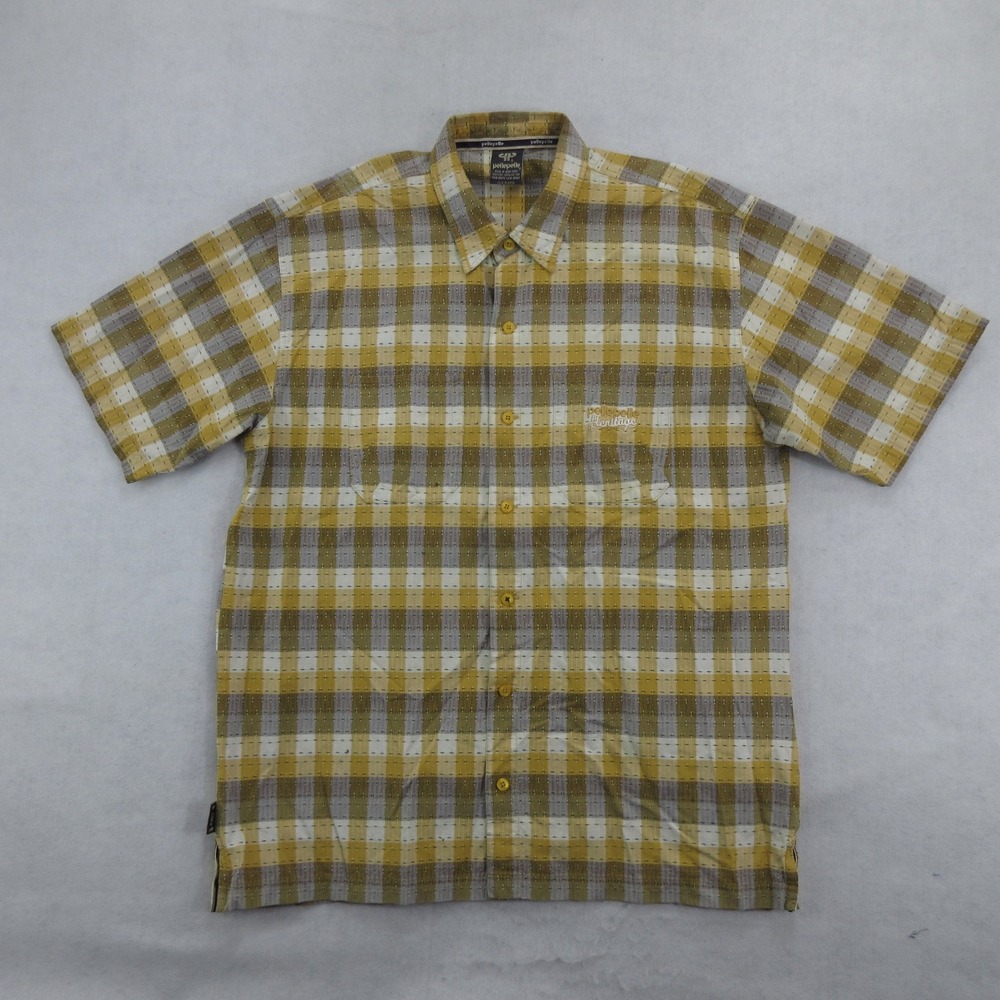Pelle Pelle Men's Shirt XL Button Up Pockets Multicolor Short Sleeve VTG
